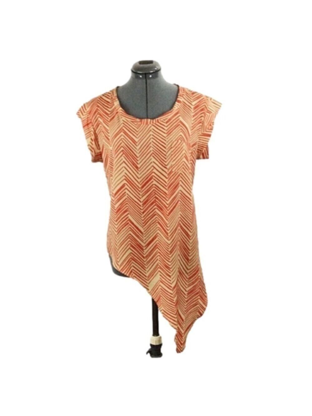 ANTHROPOLOGIE Greylin Chevron Print Tunic Top Size S